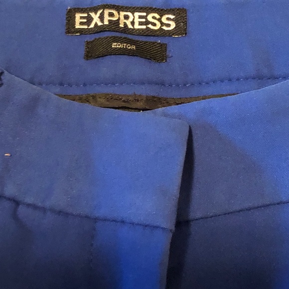 Blue cropped pants with pockets - Picture 4 of 5